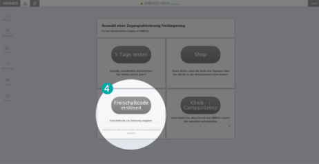 Anmeldeprozess Freischaltcode